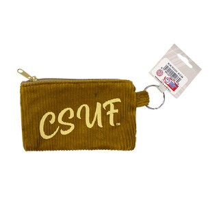 Cal State Fullerton Corduroy Coin Pouch - Brown